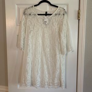 White Lace mini dress